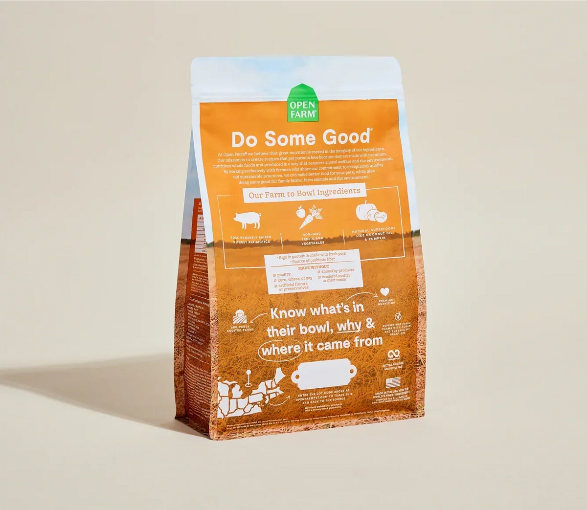 Farmer's Table Pork Grain-Free Dog Kibble