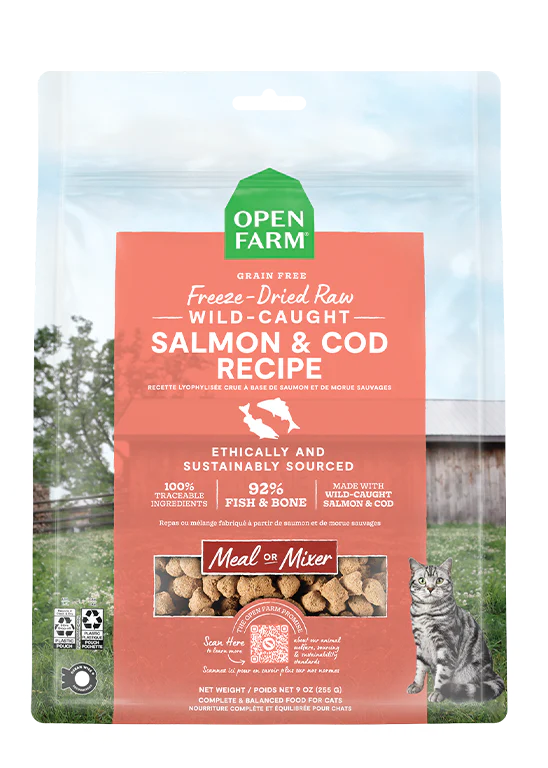 Wild-Caught Salmon & Cod Freeze Dried Raw Morsels for Cats