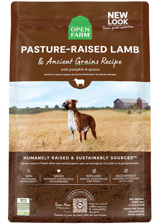 Pasture-Raised Lamb & Ancient Grains Dog Kibble