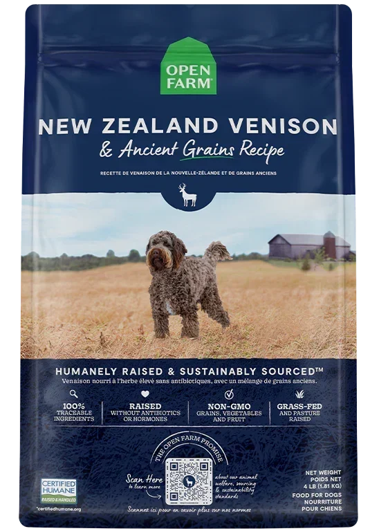 New Zealand Venison & Ancient Grains Dog Kibble